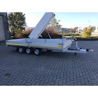 plateau aanhangwagen 3 asser geremd 350kg-4mx2mx30